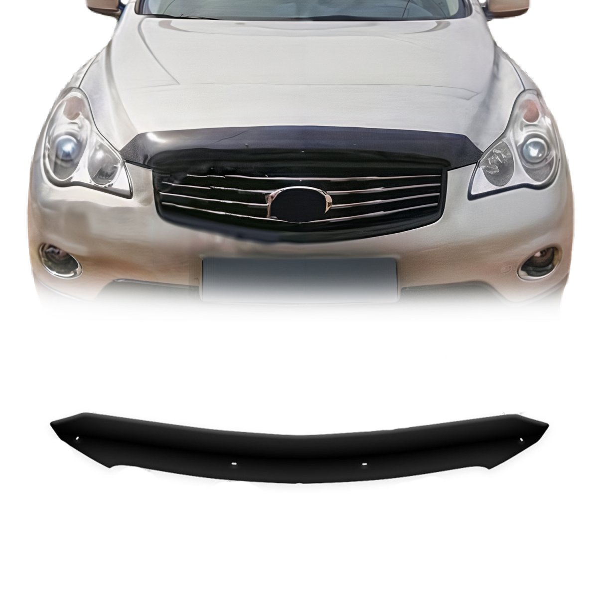 INFINITI EX35 Hood Deflector - Omac - Acrylic - Black - 2008-2013